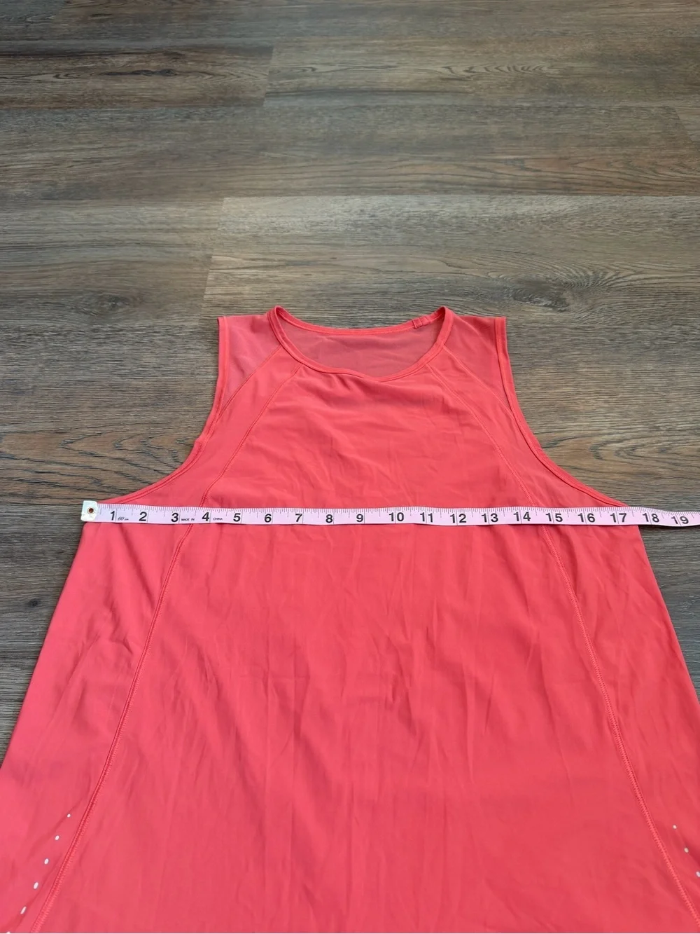 Lululemon Sculpt Tank Top Pale Raspberry Hip Length Size Medium Mesh Yoga Active